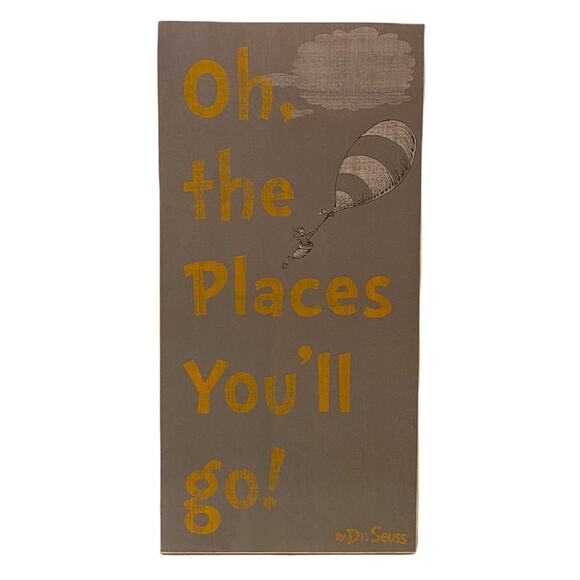 Dr. Seuss | Art | Oh The Places Youll Go Dr Seuss Wood Box Frame | Poshmark